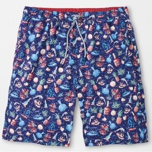 SHIP FACED SWIM TRUNK IN ATLANTIC BLUE BY PETER MILLAR